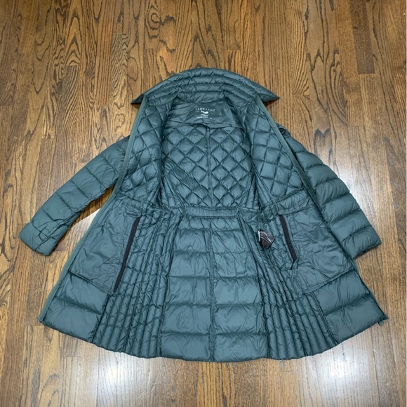 Like New Bernardo Women’s Long Down Jacket Dark Green Size XS Packable - Picture 7 of 12